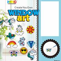 Create  and Paint Your Own Window Art, Unicorn, Rainbow Suncather