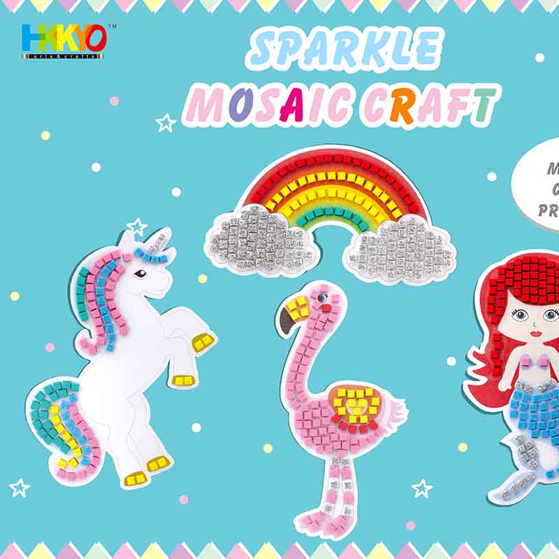 Sticky Mosaics Unicorn Mermaid Rainbow Flamingo Craft Kit