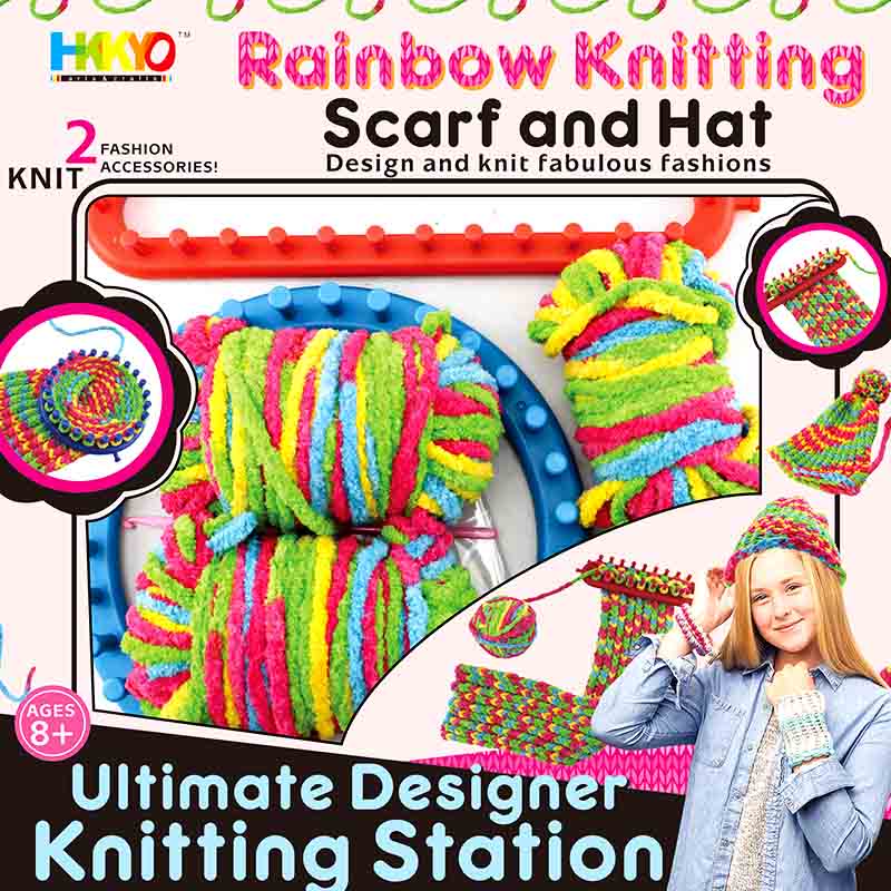Yarn Hat and Scarf Knit and Wear Station Craft Kit